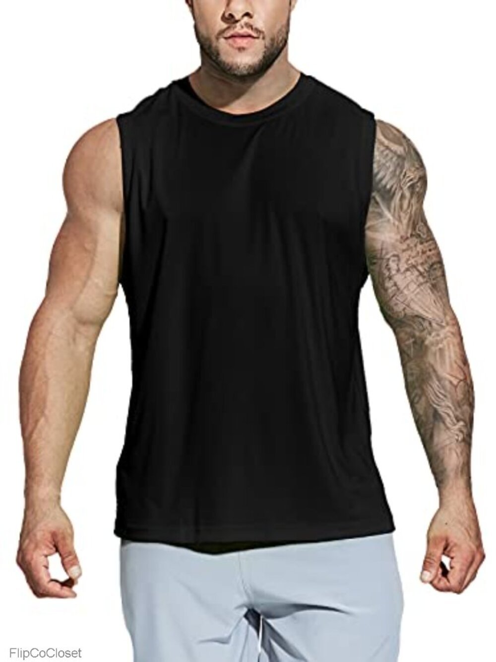 Men's UPF 50+ Workout Tank Top Dry Fit Sleeveless Athletic Shirt